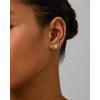 imagePAVOI 14K Gold Plated Dainty Flat Back Earrings for Women  Hypoallergenic Sterling Silver Posts Helix Cartilage Piercing Jewelry  Emoji Motif Bow Celestial Flatback Gold Stud Earrings Screw BackBow  Pearl Trio Set