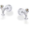 imagePAVOI 14K Gold Plated Dainty Flat Back Earrings for Women  Hypoallergenic Sterling Silver Posts Helix Cartilage Piercing Jewelry  Emoji Motif Bow Celestial Flatback Gold Stud Earrings Screw BackMartini