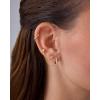 imagePAVOI 14K Gold Plated Dainty Flat Back Earrings for Women  Hypoallergenic Sterling Silver Posts Helix Cartilage Piercing Jewelry  Emoji Motif Bow Celestial Flatback Gold Stud Earrings Screw BackClover
