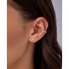 imagePAVOI 14K Gold Plated Dainty Flat Back Earrings for Women  Hypoallergenic Sterling Silver Posts Helix Cartilage Piercing Jewelry  Emoji Motif Bow Celestial Flatback Gold Stud Earrings Screw BackRose