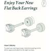 imagePAVOI 14K Gold Plated Dainty Flat Back Earrings for Women  Hypoallergenic Sterling Silver Posts Helix Cartilage Piercing Jewelry  Emoji Motif Bow Celestial Flatback Gold Stud Earrings Screw BackRose