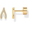 imagePAVOI 14K Gold Plated Dainty Flat Back Earrings for Women  Hypoallergenic Sterling Silver Posts Helix Cartilage Piercing Jewelry  Emoji Motif Bow Celestial Flatback Gold Stud Earrings Screw BackWishbone