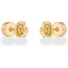 imagePAVOI 14K Gold Plated Dainty Flat Back Earrings for Women  Hypoallergenic Sterling Silver Posts Helix Cartilage Piercing Jewelry  Emoji Motif Bow Celestial Flatback Gold Stud Earrings Screw BackRose