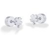 imagePAVOI 14K Gold Plated Dainty Flat Back Earrings for Women  Hypoallergenic Sterling Silver Posts Helix Cartilage Piercing Jewelry  Emoji Motif Bow Celestial Flatback Gold Stud Earrings Screw BackClover