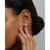 imagePAVOI 14K Gold Plated Dainty Flat Back Earrings for Women  Hypoallergenic Sterling Silver Posts Helix Cartilage Piercing Jewelry  Emoji Motif Bow Celestial Flatback Gold Stud Earrings Screw BackButterfly 4Pair Set