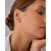 imagePAVOI 14K Gold Plated Dainty Flat Back Earrings for Women  Hypoallergenic Sterling Silver Posts Helix Cartilage Piercing Jewelry  Emoji Motif Bow Celestial Flatback Gold Stud Earrings Screw BackBow