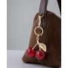 imagePAVOI 14K Gold Plated Heart ampamp Cherry Bag Charm for Handbags  Chunky Charm for Purse ampamp Totes  Trendy Gold Keychain for WomenCherry