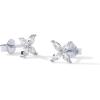 imagePAVOI 14K Gold Plated Stud Earrings for Women  Dainty Gold 4 Stone Marquise Floral Studs Bridal Wedding Earrings Cubic ZirconiaWhite Gold