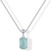imagePAVOI Gemstone Gold Charm Necklace for Women  14K Gold Plated Adjustable Chain Dainty Pendant Gemstone Necklaces with Cute Charms Set  Hypoallergenic Trendy Healing Crystal PendantsWhite Gold