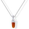 imagePAVOI Gemstone Gold Charm Necklace for Women  14K Gold Plated Adjustable Chain Dainty Pendant Gemstone Necklaces with Cute Charms Set  Hypoallergenic Trendy Healing Crystal PendantsWhite Gold