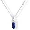 imagePAVOI Gemstone Gold Charm Necklace for Women  14K Gold Plated Adjustable Chain Dainty Pendant Gemstone Necklaces with Cute Charms Set  Hypoallergenic Trendy Healing Crystal PendantsWhite Gold