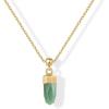 imagePAVOI Gemstone Gold Charm Necklace for Women  14K Gold Plated Adjustable Chain Dainty Pendant Gemstone Necklaces with Cute Charms Set  Hypoallergenic Trendy Healing Crystal PendantsYellow Gold