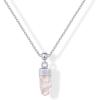 imagePAVOI Gemstone Gold Charm Necklace for Women  14K Gold Plated Adjustable Chain Dainty Pendant Gemstone Necklaces with Cute Charms Set  Hypoallergenic Trendy Healing Crystal PendantsWhite Gold