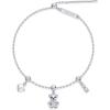 imagePAVOI 14K Gold Plated Bracelet for Women  Adjustable 7Inch Sliding Ball Charm Bracelet Set with Removable Horseshoe Heart and Cubic Zirconia Charms  Trendy Gold Chain JewelryTeddy Bear