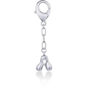 imagePAVOI 14K Gold Plated Bubble Letter Bag Charm for Handbags  Gold Initial Letter Keychain for Women  Chunky Purse Charm GiftA