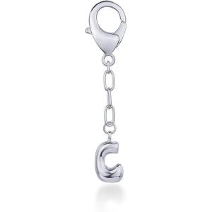 imagePAVOI 14K Gold Plated Bubble Letter Bag Charm for Handbags  Gold Initial Letter Keychain for Women  Chunky Purse Charm GiftC