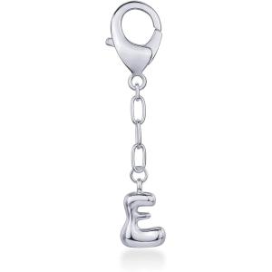 imagePAVOI 14K Gold Plated Bubble Letter Bag Charm for Handbags  Gold Initial Letter Keychain for Women  Chunky Purse Charm GiftE