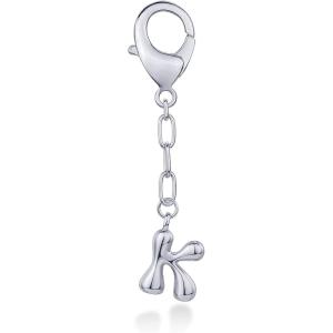 imagePAVOI 14K Gold Plated Bubble Letter Bag Charm for Handbags  Gold Initial Letter Keychain for Women  Chunky Purse Charm GiftK