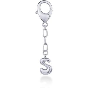 imagePAVOI 14K Gold Plated Bubble Letter Bag Charm for Handbags  Gold Initial Letter Keychain for Women  Chunky Purse Charm GiftS