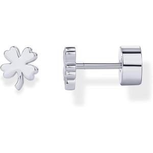 imagePAVOI 14K Gold Plated Dainty Flat Back Earrings for Women  Hypoallergenic Sterling Silver Posts Helix Cartilage Piercing Jewelry  Emoji Motif Bow Celestial Flatback Gold Stud Earrings Screw BackClover