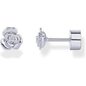 imagePAVOI 14K Gold Plated Dainty Flat Back Earrings for Women  Hypoallergenic Sterling Silver Posts Helix Cartilage Piercing Jewelry  Emoji Motif Bow Celestial Flatback Gold Stud Earrings Screw BackRose