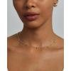 imagePAVOI 14K Gold Plated Dainty Chain Necklaces for Women  Station Small Motif Pendant Gold Jewelry Gifts  Trendy Heart Bow Cross Necklace for WomenWhite Gold