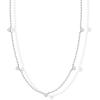 imagePAVOI 14K Gold Plated Dainty Chain Necklaces for Women  Station Small Motif Pendant Gold Jewelry Gifts  Trendy Heart Bow Cross Necklace for WomenWhite Gold