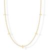 imagePAVOI 14K Gold Plated Dainty Chain Necklaces for Women  Station Small Motif Pendant Gold Jewelry Gifts  Trendy Heart Bow Cross Necklace for WomenYellow Gold