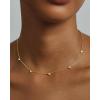imagePAVOI 14K Gold Plated Dainty Chain Necklaces for Women  Station Small Motif Pendant Gold Jewelry Gifts  Trendy Heart Bow Cross Necklace for WomenYellow Gold