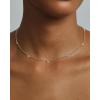 imagePAVOI 14K Gold Plated Dainty Chain Necklaces for Women  Station Small Motif Pendant Gold Jewelry Gifts  Trendy Heart Bow Cross Necklace for WomenYellow Gold