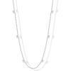 imagePAVOI 14K Gold Plated Dainty Chain Necklaces for Women  Station Small Motif Pendant Gold Jewelry Gifts  Trendy Heart Bow Cross Necklace for WomenWhite Gold