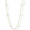 imagePAVOI 14K Gold Plated Dainty Chain Necklaces for Women  Station Small Motif Pendant Gold Jewelry Gifts  Trendy Heart Bow Cross Necklace for WomenYellow Gold