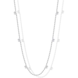 imagePAVOI 14K Gold Plated Dainty Chain Necklaces for Women  Station Small Motif Pendant Gold Jewelry Gifts  Trendy Heart Bow Cross Necklace for WomenWhite Gold