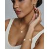 imagePAVOI 14K Gold Plated Clover Bracelets for Women  Flower Four Leaf Clover Bracelet  Mother of Pearl ampamp Onyx Gemstone Lucky Flower Design  Adjustable Trendy Jewelry GiftsYellow Gold
