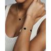 imagePAVOI 14K Gold Plated Clover Bracelets for Women  Flower Four Leaf Clover Bracelet  Mother of Pearl ampamp Onyx Gemstone Lucky Flower Design  Adjustable Trendy Jewelry GiftsYellow Gold