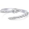 imagePAVOI 14K Gold Plated Cubic Zirconia Crossover Stackable Ring for Women  Marquise CZ Open Twist Eternity BandWhite Gold