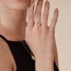 imagePAVOI 14K Gold Plated X Ring  Simulated Pav Diamond CZ Criss Cross Ring for WomenWhite Gold
