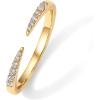 imagePAVOI 18K Gold Plated Open Eternity Ring  Cubic Zirconia Stacking Bands for Women  Dainty Stackable Rings for WomenYellow Gold