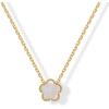 imagePAVOI 14K Gold Plated Clover Necklaces for Women  Lucky Four Leaf Clover Necklace Pendant  Trendy Flower Black Onyx Gemstone Mother of Pearl Jewelry GiftsYellow Gold