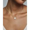 imagePAVOI 14K Gold Plated Clover Necklaces for Women  Lucky Four Leaf Clover Necklace Pendant  Trendy Flower Black Onyx Gemstone Mother of Pearl Jewelry GiftsYellow Gold