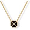 imagePAVOI 14K Gold Plated Clover Necklaces for Women  Lucky Four Leaf Clover Necklace Pendant  Trendy Flower Black Onyx Gemstone Mother of Pearl Jewelry GiftsYellow Gold
