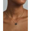 imagePAVOI 14K Gold Plated Clover Necklaces for Women  Lucky Four Leaf Clover Necklace Pendant  Trendy Flower Black Onyx Gemstone Mother of Pearl Jewelry GiftsYellow Gold