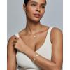 imagePAVOI 14K Gold Plated Clover Necklaces for Women  Lucky Four Leaf Clover Necklace Pendant  Trendy Flower Black Onyx Gemstone Mother of Pearl Jewelry GiftsWhite Gold