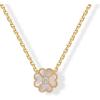imagePAVOI 14K Gold Plated Clover Necklaces for Women  Lucky Four Leaf Clover Necklace Pendant  Trendy Flower Black Onyx Gemstone Mother of Pearl Jewelry GiftsYellow Gold