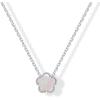 imagePAVOI 14K Gold Plated Clover Necklaces for Women  Lucky Four Leaf Clover Necklace Pendant  Trendy Flower Black Onyx Gemstone Mother of Pearl Jewelry GiftsWhite Gold