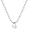 imagePAVOI 14K Gold Plated Pearl Pendant Necklaces for Women  Dainty Pearl Necklace Drop with Cubic Zirconia  Simple Wedding Jewelry for Brides ampamp BridesmaidsWhite Gold