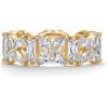 imagePAVOI 14K Gold Plated Marquise Eternity Rings for Women  Cubic Zirconia Chunky Stackable Wedding Ring  Statement Baguette CZ Gold Wedding Bands for Women  Promise Band Bridal Jewelry