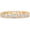 imagePAVOI 14K Gold Plated Emerald Cut Eternity Band Rings for Women  Emerald Cut Wedding Band for Brides  Stackable Cubic Zirconia Eternity Ring  Promise Jewelry GiftsYellow Gold
