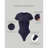 imagePAVOI ACTIVE Buttery Soft Short Sleeve Bodysuit for Women Double Lined Thong Bodysuit Crew Neck TShirt  Everyday EssentialsTwilight
