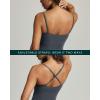 imagePAVOI ACTIVE Square Neck Cami Bodysuit for Women Adjustable Spaghetti Strap Bodysuit Double Lined Thong  Everyday EssentialsThunder